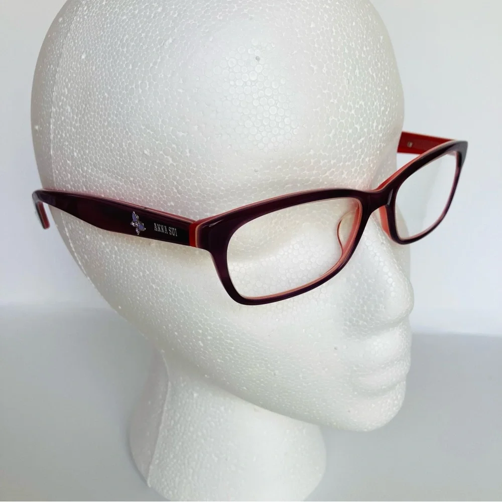 Anna Sui AS514 Burgundy Eyeglass FRAMES ONLY
